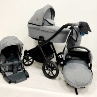 NORVIS bērnu ratiņi  col.light grey (pelēks)